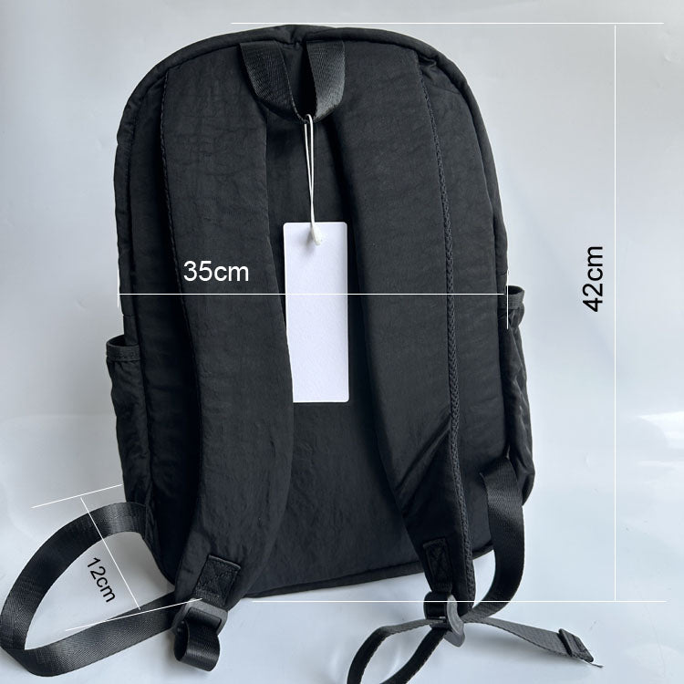 51155426 Washed Nylon Casual Backpack Multi Pocket Lightweight Travel School Daypack Multiple Colors