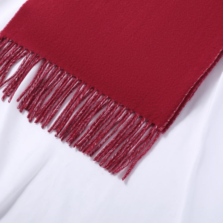 Letter Print Tassel Scarf Zebra Stripe Warm Winter Shawl Soft Neck Wrap for Men Women - 51309277