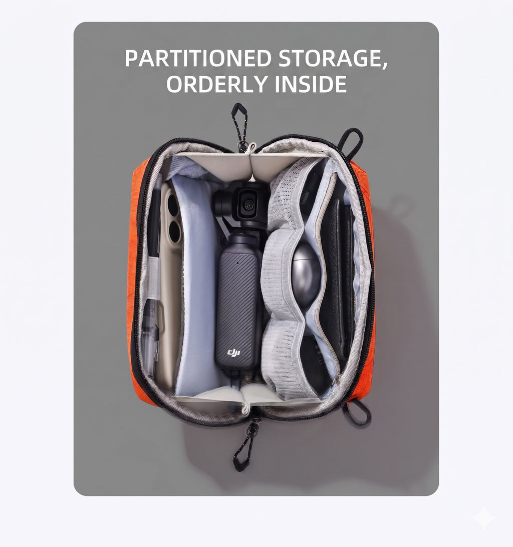 VolcanoBag - Electronic Organizer Travel Case, Cable Storage Bag for Digital Gadgets & Accessories