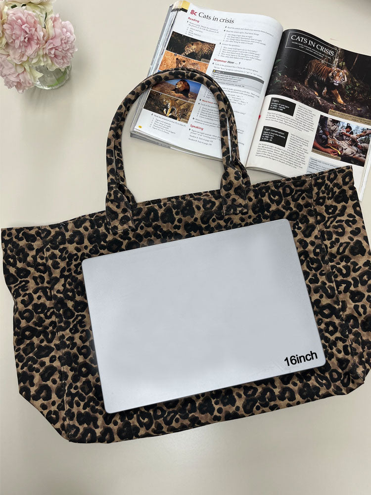 40549949Large Capacity Leopard Shoulder Tote