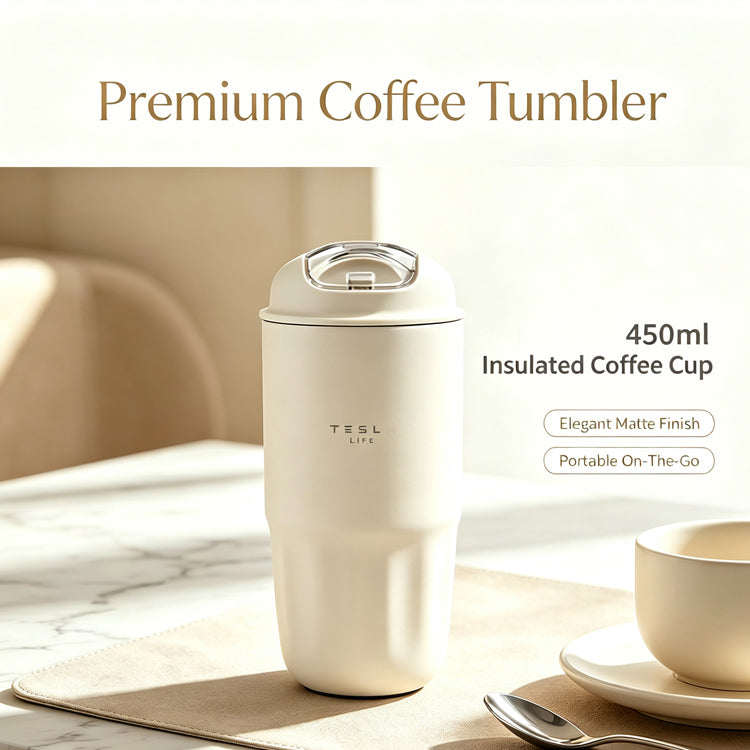 51194358 450ml Stainless Steel Insulated Coffee Tumbler Leak Proof Travel Thermal Coffee Cup