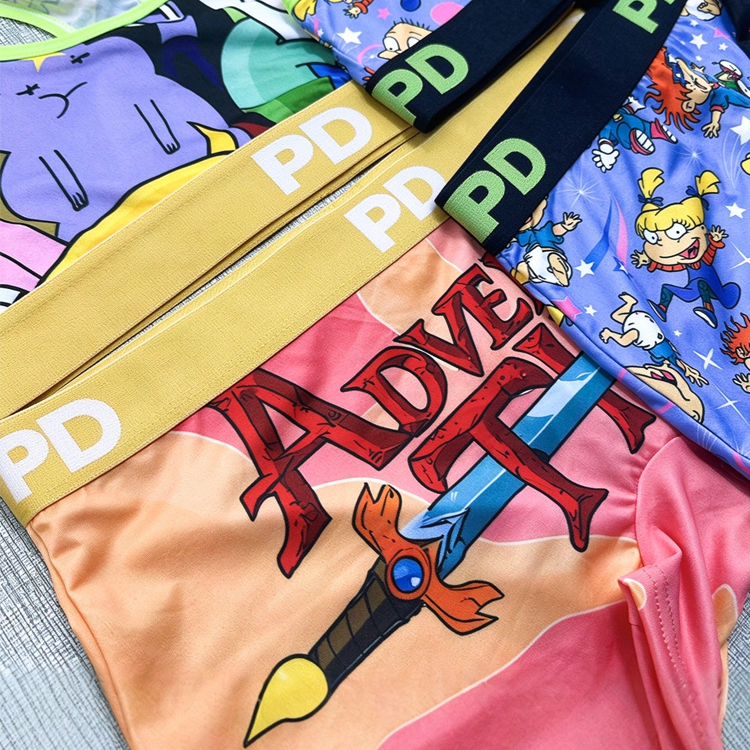 51365599 Women Cartoon Print Boxer Briefs Soft Stretch Ladies Underwear 2 Pack