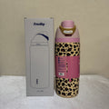 51356983 Pink Leopard Print Insulated Water Bottle, Stainless Steel Reusable Thermos for Outdoor Travel