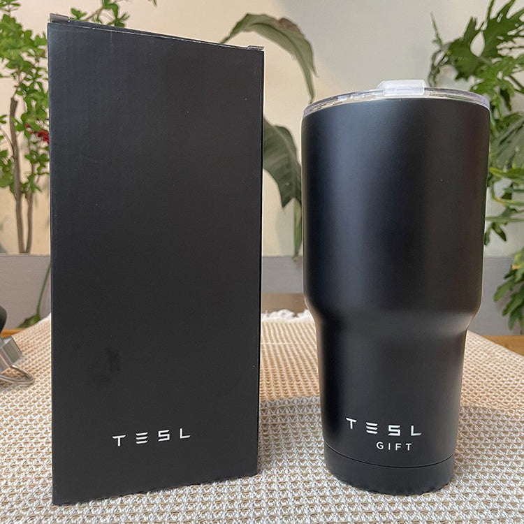51194337 Black Stainless Steel Insulated Tumbler Leak‑Proof Lid Reusable Travel Coffee Mug