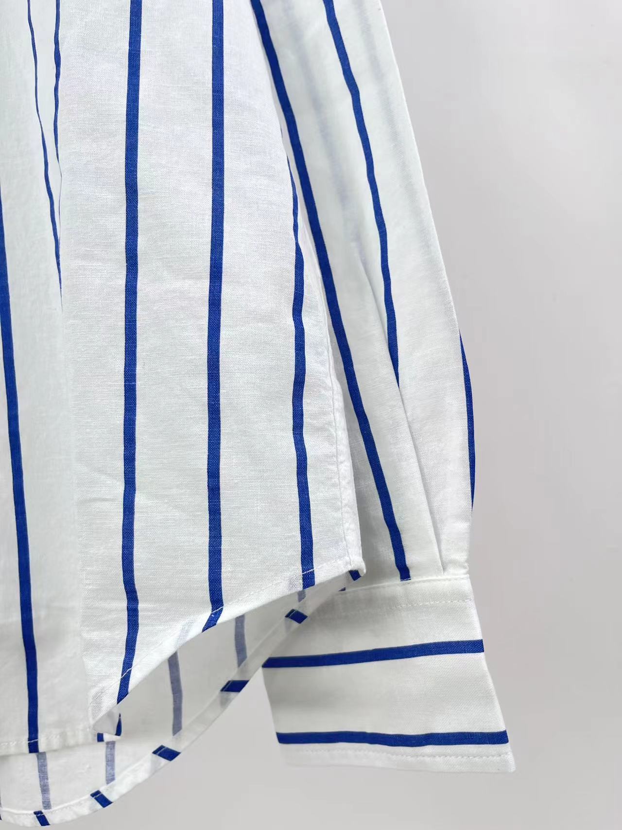 39513831 RL Stripe Long Sleeve Linen Shirt