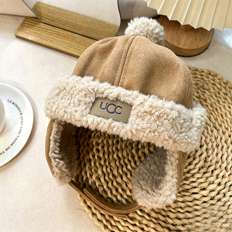 Winter Fleece Ear Flap Hat, Warm Thick Trapper Hat with Ear Cover for Cold Weather（hat&scarf） - 40789606
