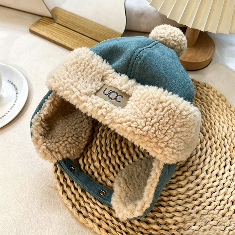 Winter Fleece Ear Flap Hat, Warm Thick Trapper Hat with Ear Cover for Cold Weather（hat&scarf） - 40789606