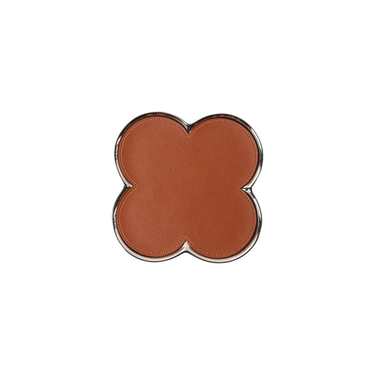 51211764 Clover Shape Leather Jewelry Tray Decorative Ring Earring Display Storage Tray-S