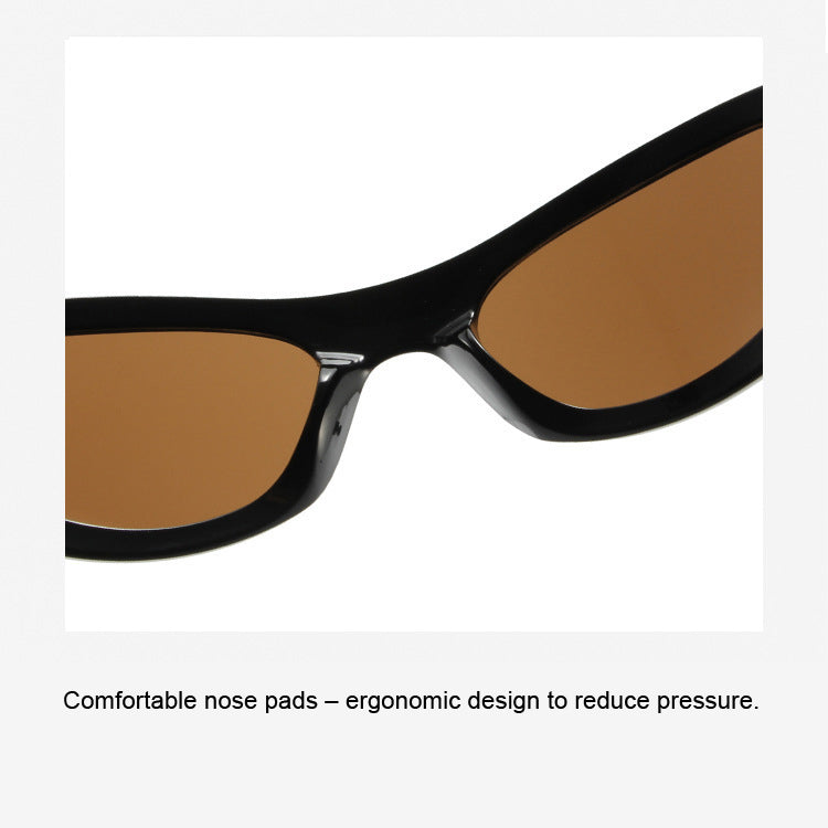Retro Oval Brown  Sunglasses