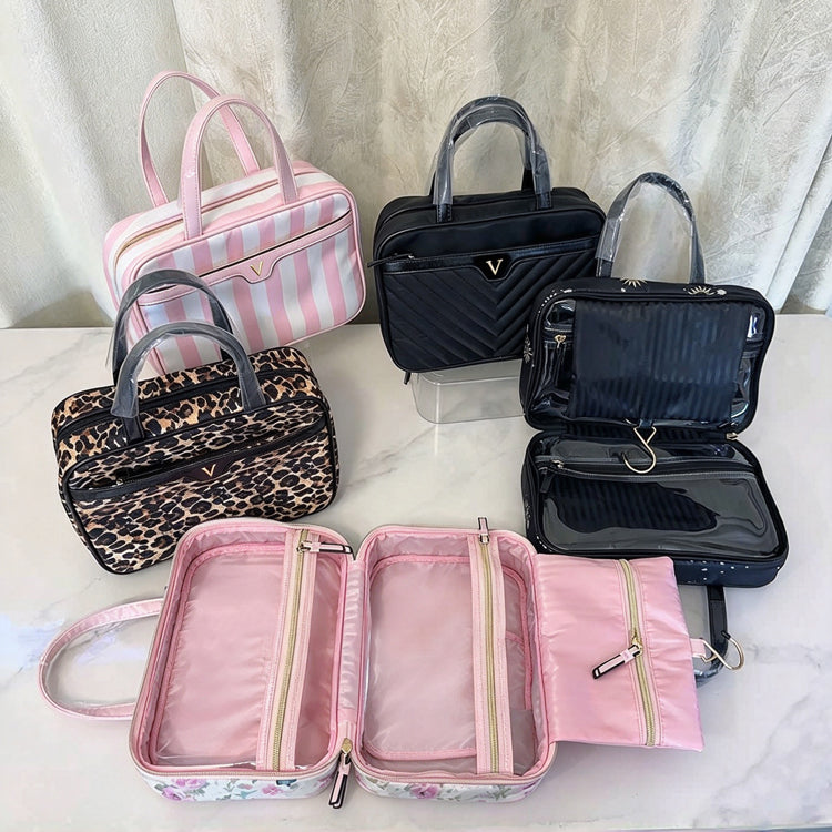 51337439  Women Portable Travel Makeup Bag Large Capacity Cosmetic Storage Handbag Multiple Prints
