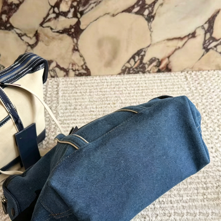Two-Tone Spliced Commuter Tote