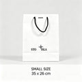 51185021 Logo Print Paper Shopping Bag Black Rope Handle Gift Packaging Tote Bag Two Sizes Available