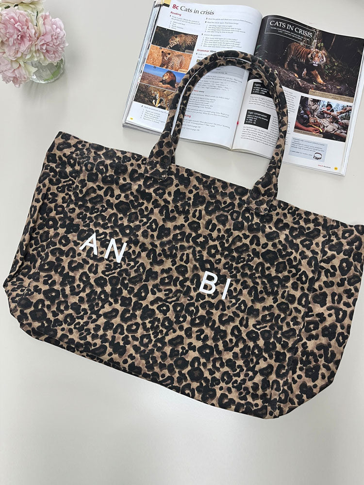 40549949Large Capacity Leopard Shoulder Tote