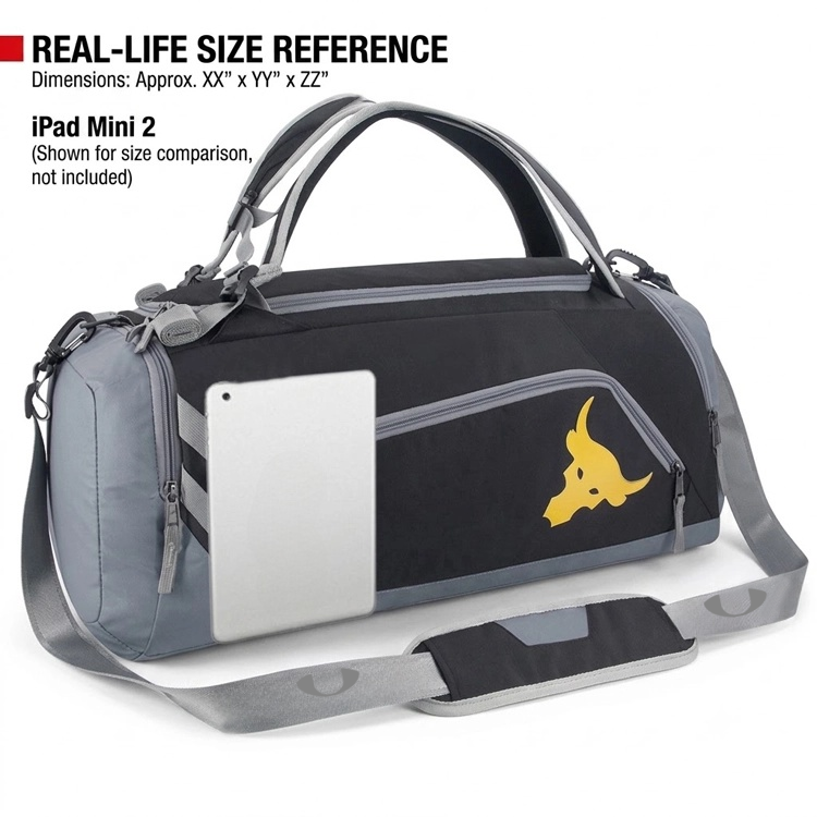 51148046 45L Sports Duffle Backpack Bag With Shoe Compartment Gym Travel Training Shoulder Bag