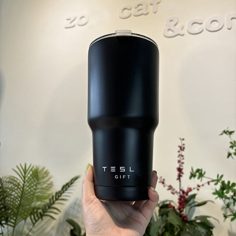 51194337 Black Stainless Steel Insulated Tumbler Leak‑Proof Lid Reusable Travel Coffee Mug