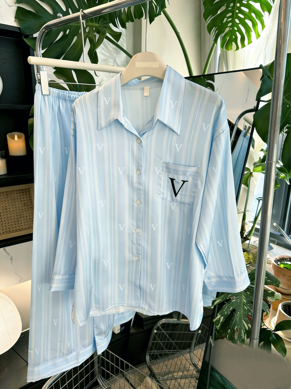 40458613 2026 Spring/Summer New Arrival: Women's Pajama Set—Ice Silk