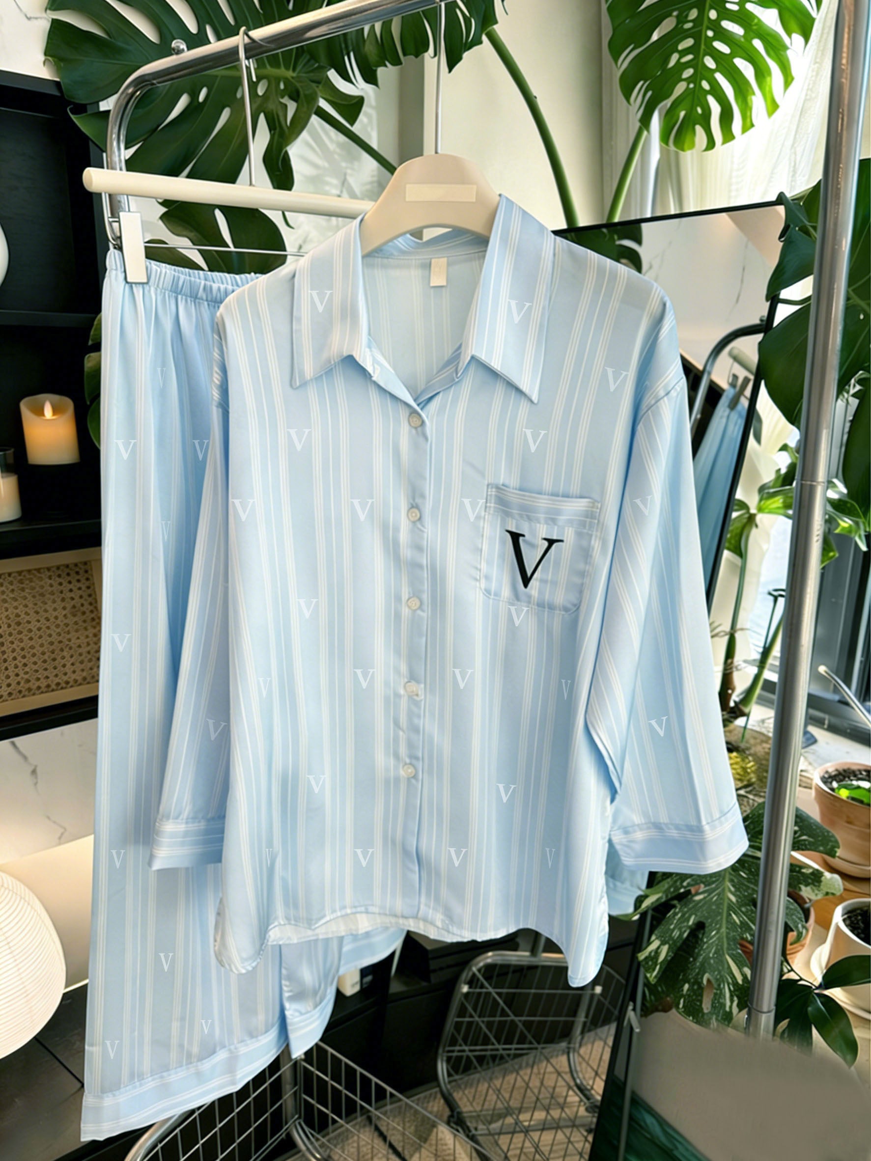 40458613 2026 Spring/Summer New Arrival: Women's Pajama Set—Ice Silk