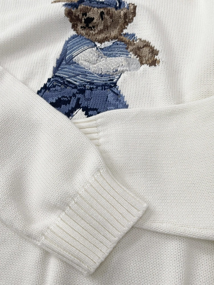Men's Baseball Bear Knit Sweater