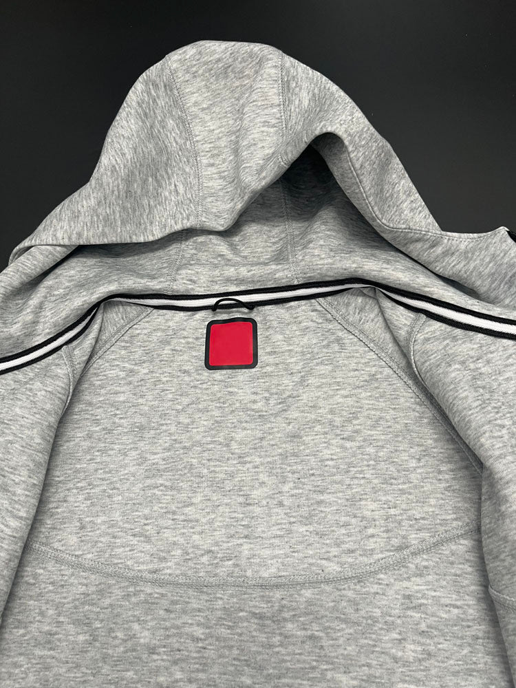 Heather Grey Tracksuit for Men | Full Zip Hooded Jacket
