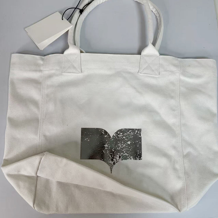 Women Graphic Print Canvas Tote Bag Large Capacity Casual Shopping Shoulder Handbag - 51211477