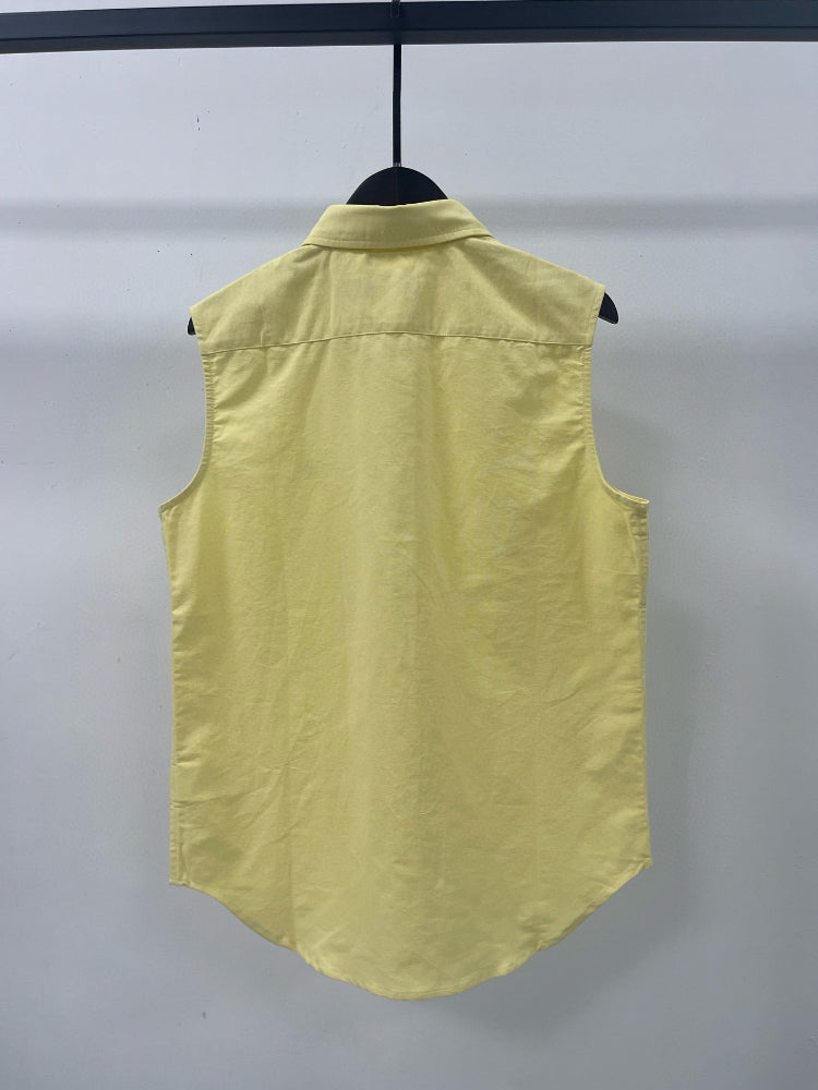 40100385 RL Pony-Cotton Oxford Sleeveless Shirt