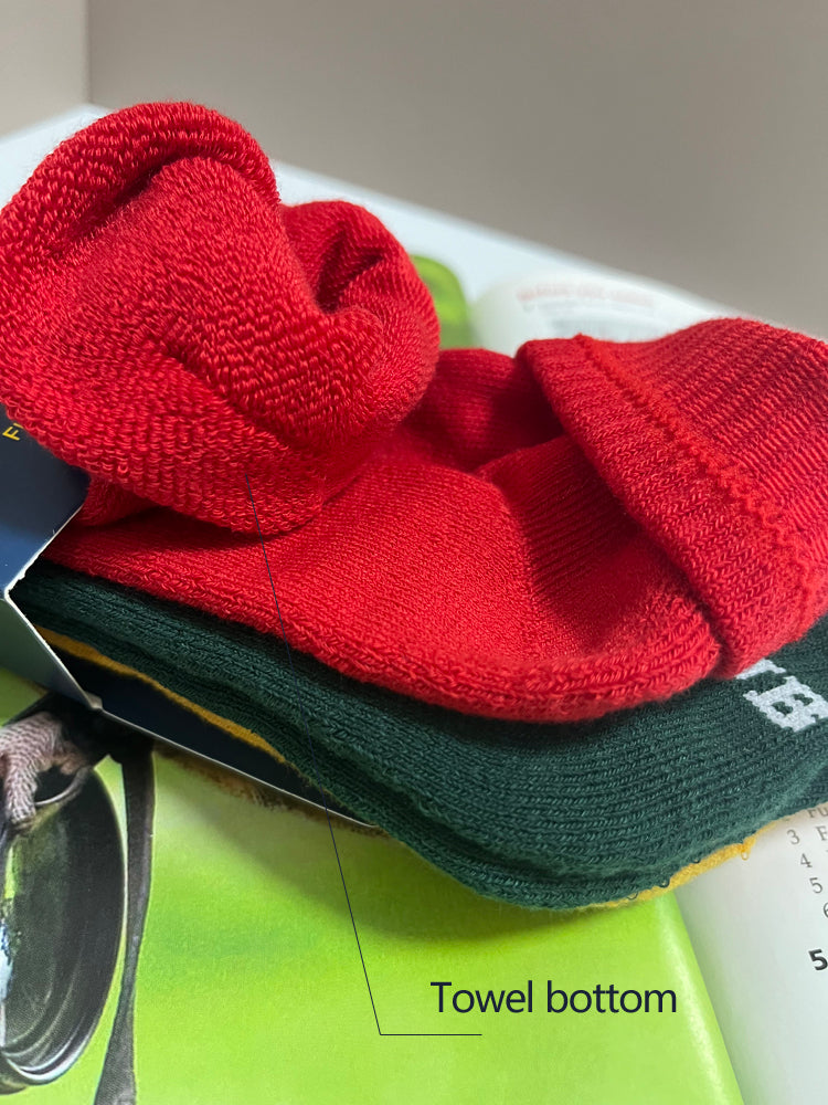 Autumn/Winter Letter Print Cotton Mid-Calf Socks(3 pairs)
