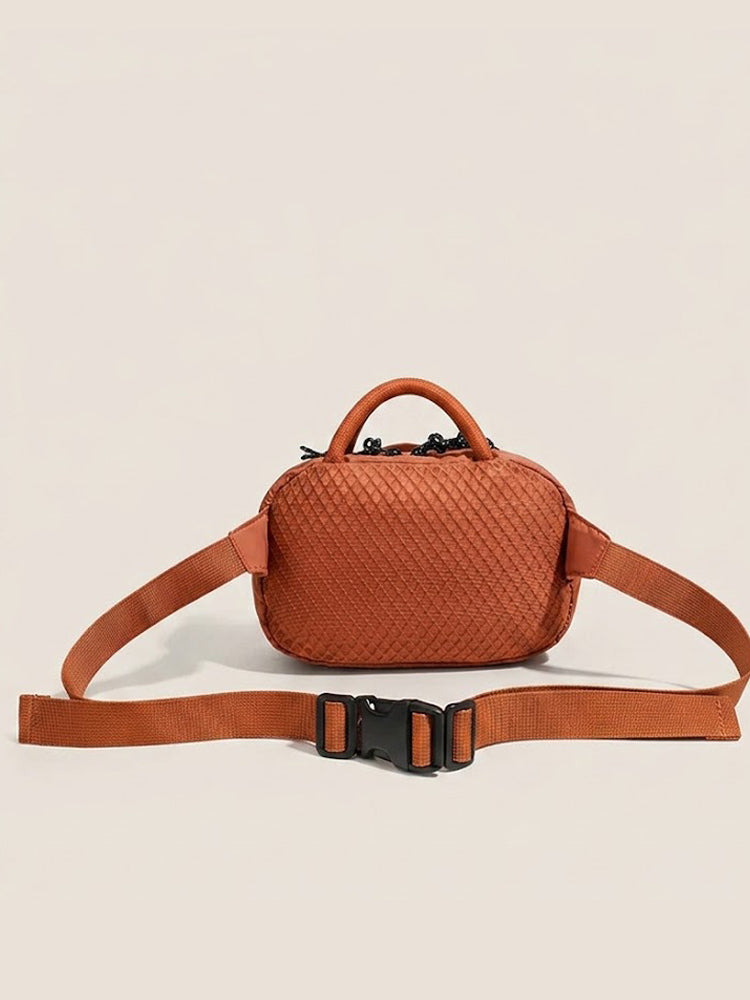 51148025 Lightweight Nylon Mini Crossbody Bag Adjustable Strap Casual Outdoor Shoulder Bag