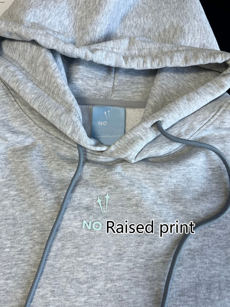 Nocta Grey Logo Hoodie Unisex Long Sleeve Pullover Hooded Sweatshirt Streetwear Top - 40785299