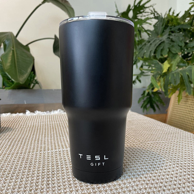 51194337 Black Stainless Steel Insulated Tumbler Leak‑Proof Lid Reusable Travel Coffee Mug