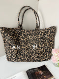 40549949Large Capacity Leopard Shoulder Tote