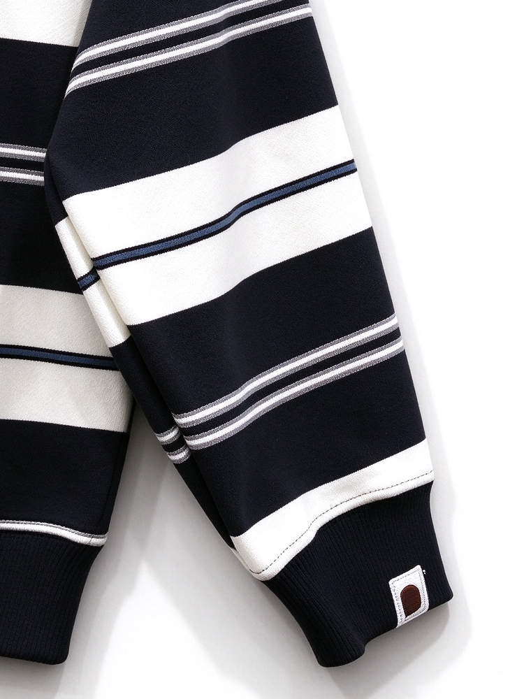 51366065 Kids Striped Crew Neck Sweatshirt Casual Long Sleeve Pullover Top