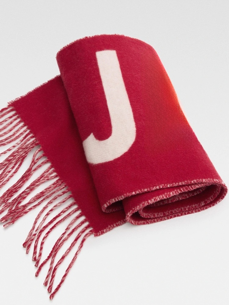 Letter Print Tassel Scarf Zebra Stripe Warm Winter Shawl Soft Neck Wrap for Men Women - 51309277