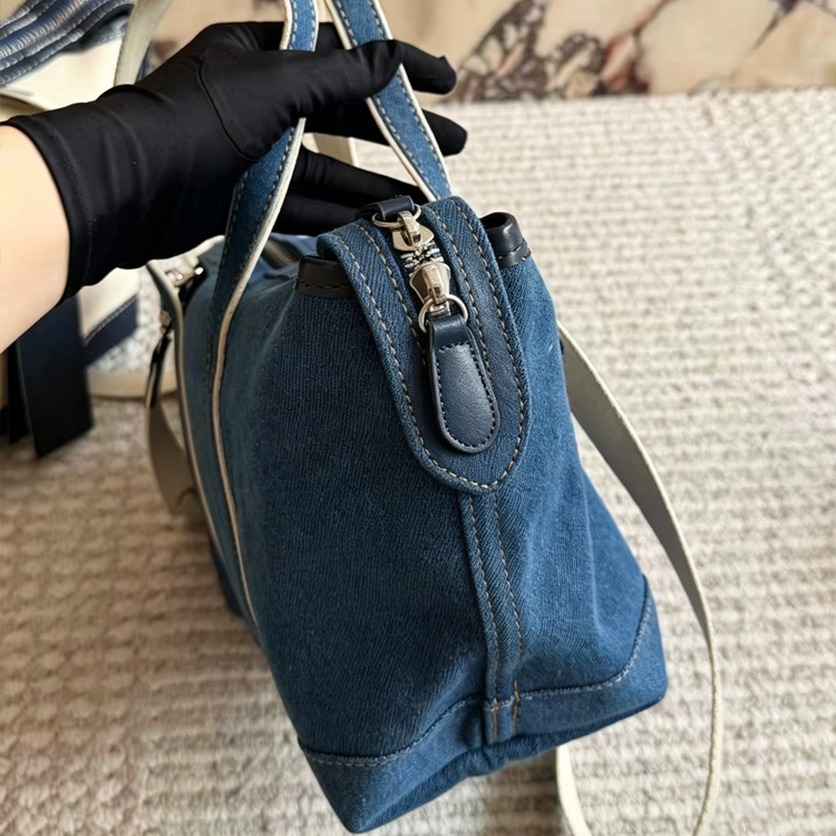 Two-Tone Spliced Commuter Tote