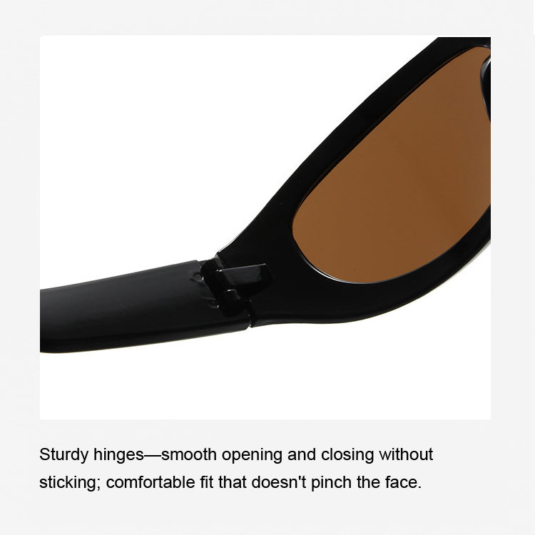 Retro Oval Brown  Sunglasses