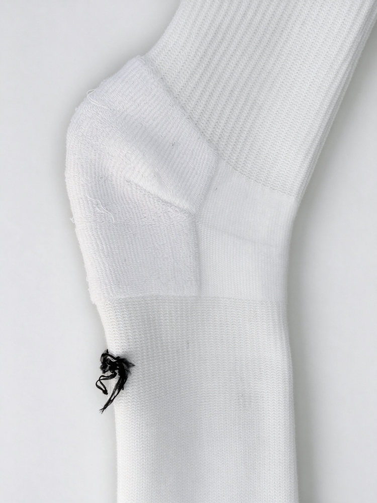 51379341 White Ribbed Crew Socks, Soft Breathable Casual Sports Mid Calf Socks（2-Pack）
