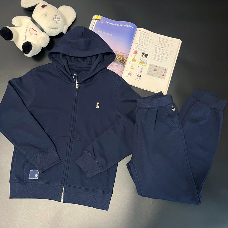 Bear 2025 new autumn children's cardigan sweatshirt suit
