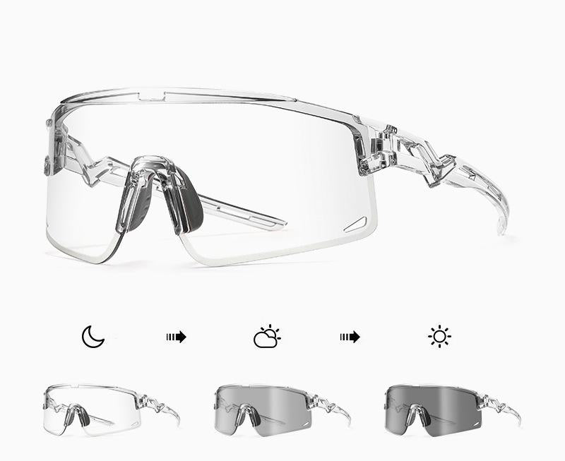 Intelligent Photochromic Cycling Glasses, UV Protection Bicycle Goggles for Men and Women