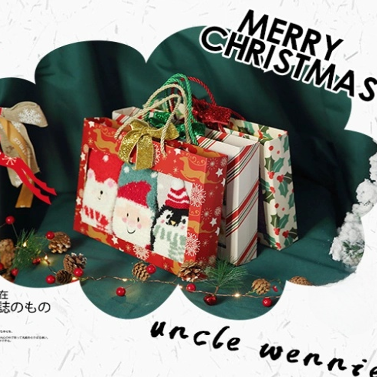 40277838 Gift box Christmas socks women's holiday socks winter thick coral fleece sleep socks