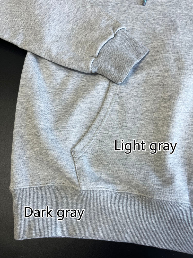 Nocta Grey Logo Hoodie Unisex Long Sleeve Pullover Hooded Sweatshirt Streetwear Top - 40785299
