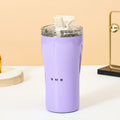 51357101 Colorful Stainless Steel Tumbler, Insulated Travel Coffee Cup With Flip Straw Lid ( Small waist )