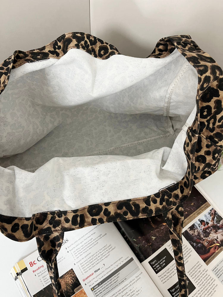 40549949Large Capacity Leopard Shoulder Tote