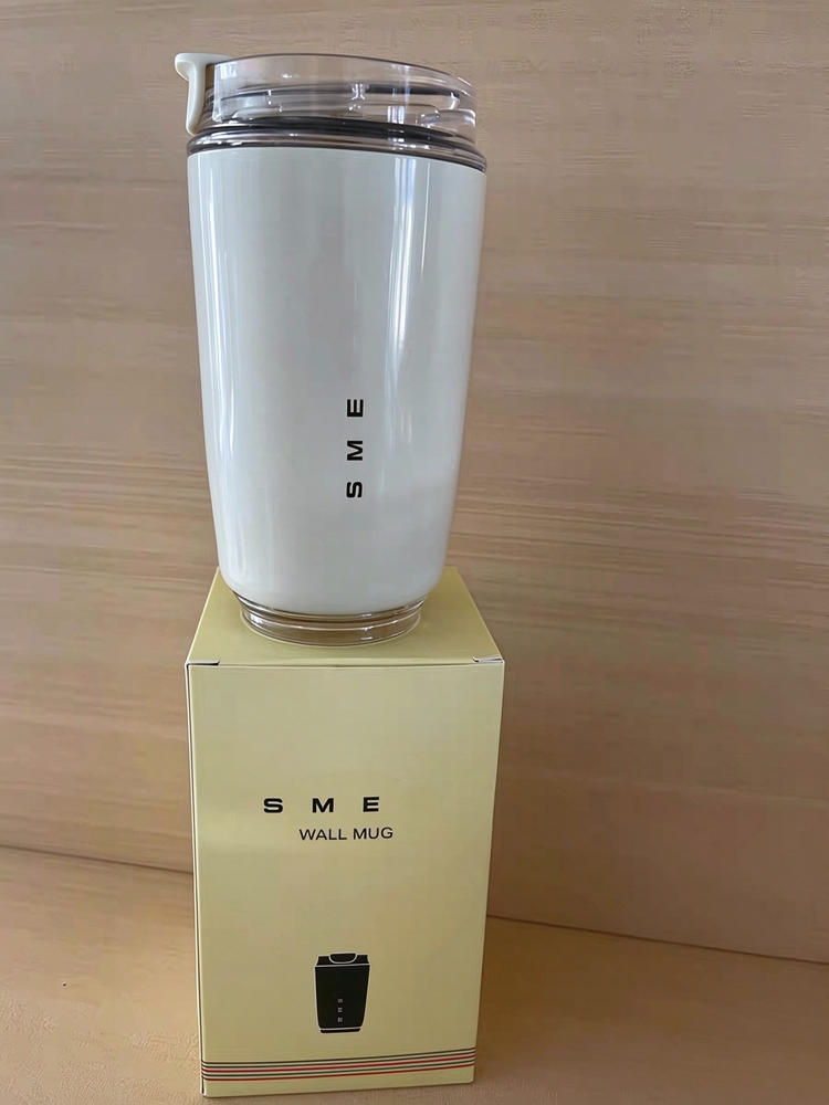 51357019 Stainless Steel Travel Coffee Tumbler, Insulated Reusable Mug with Clear Lid for Daily Use