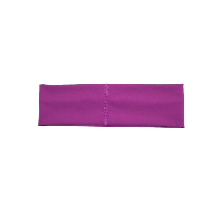 51180931 Solid Color Stretch Sports Headband Embroidered Logo Sweat Wicking Fitness Hair Band