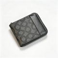 51211689 Men's Zipper Short Wallet Pattern PU Leather Card Holder Coin Purse
