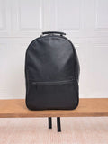 51371699 Black Faux Leather Backpack, Large Laptop Travel Backpack