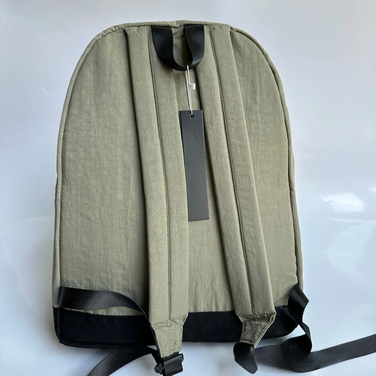 51154808 Small Washed Nylon Backpack Embossed Logo Lightweight Casual School Travel Daypack