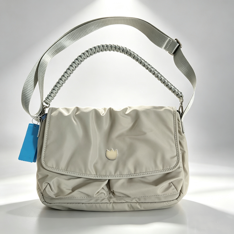 51290617 Women Nylon Shoulder Crossbody Bag, Casual Flap Messenger Bag Multiple Colors