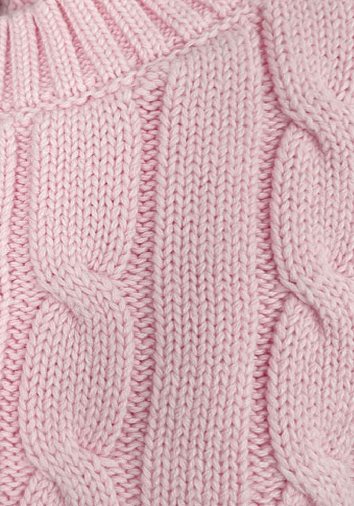 40170238 RL Pony - Children's pink cable sweater