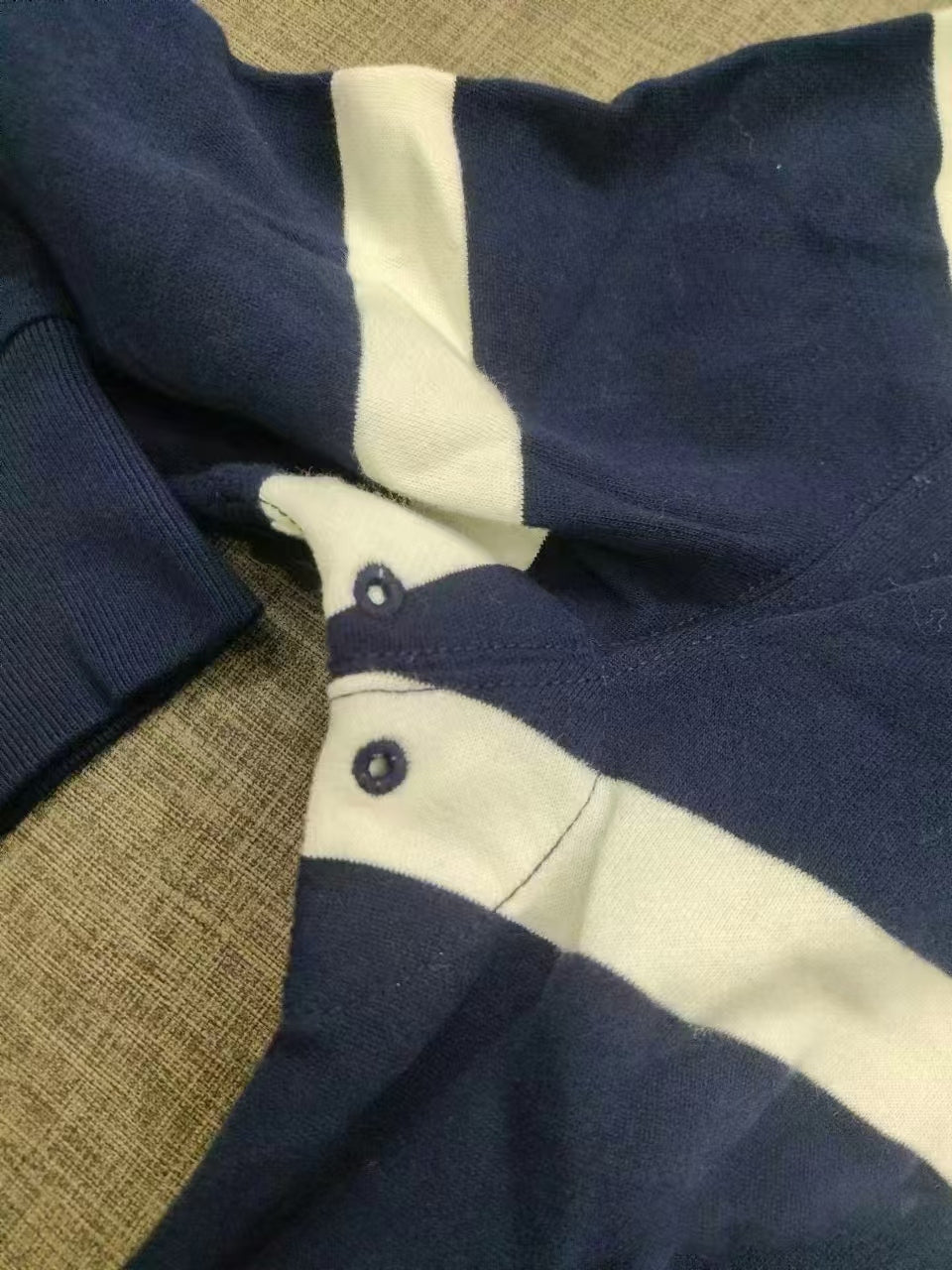 RL Pony Striped Lapel Polo Shirt