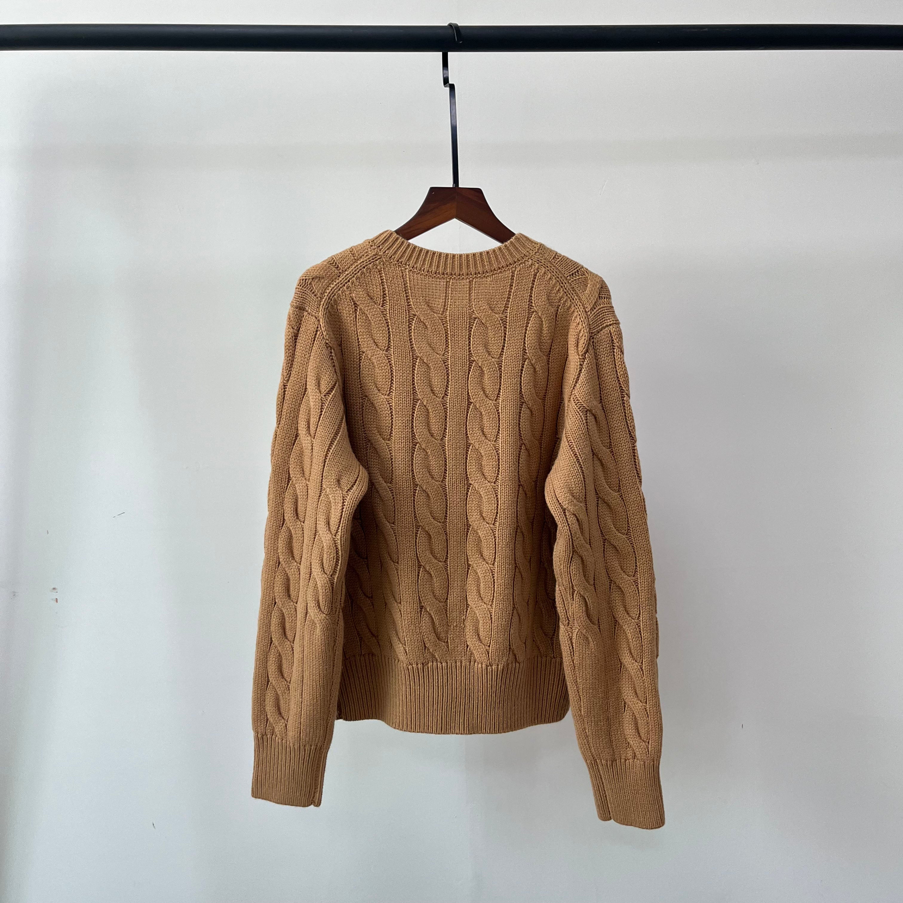 39448799 Cardigan in Natural Cable-knit Wool and Cashmere Cardigan
